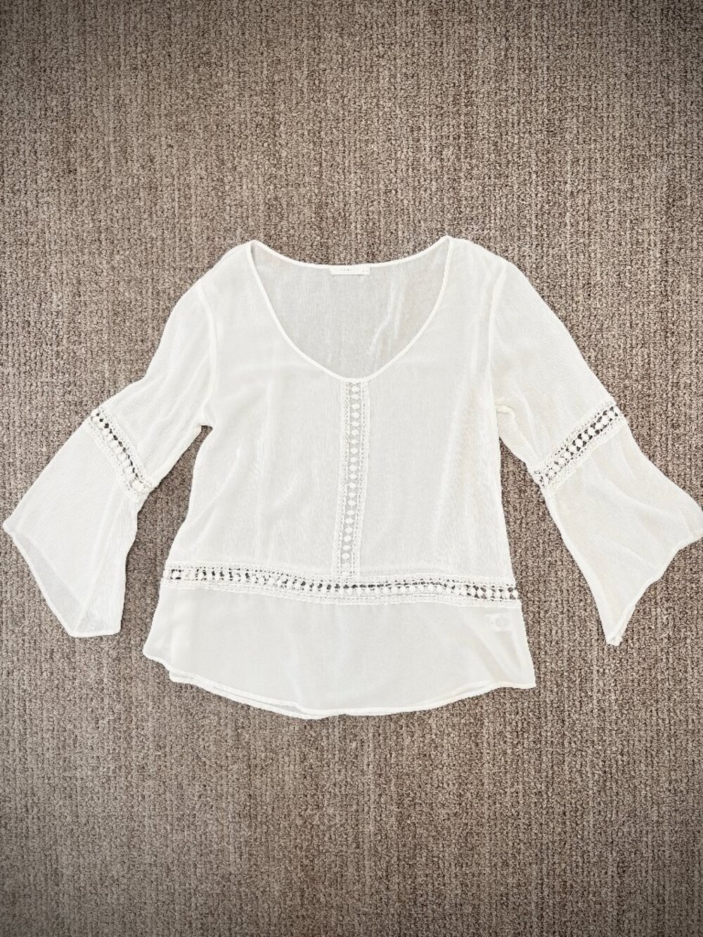 Lush Boho Long Sleeved Top, Size Small - Picture 8 of 11